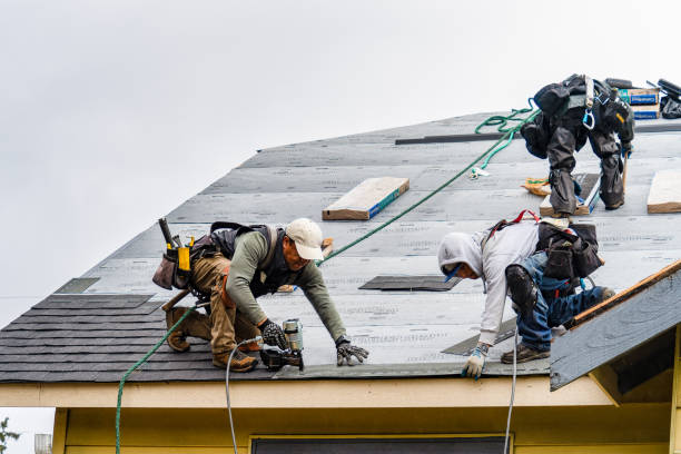 Professional Roofing technician working in Adams, WI
